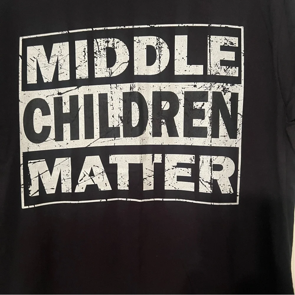 Port and Company Black Tee - Middle Children Matter - Picture 2 of 7